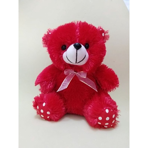 BONEKA BERUANG/ bear duduk / beruang pita 20cm