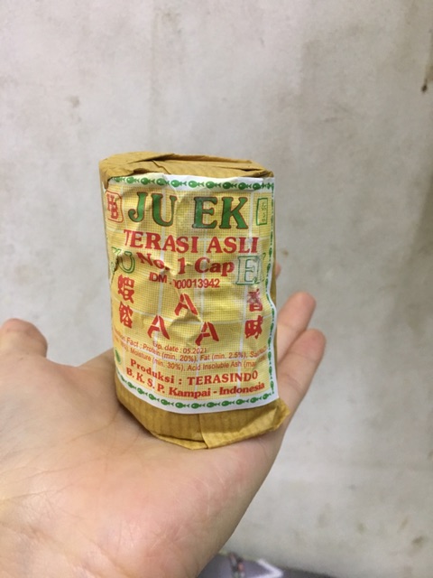 Satu (1) Terasi Juek Cap AAA ( Satu Buah ) 130g / Trasi Ju Ek / Terasi Ju Ek