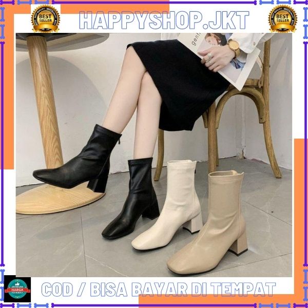 HS / Free box Sepatu Boots Wanita flat Fashion style  241