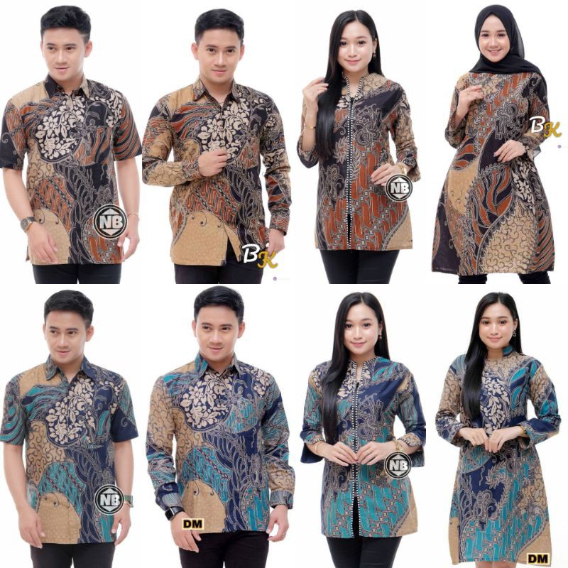 Maura Couple - Sania Ruffle Batik Couple ori Ndoro jowi DNT Garansi Termurah Shopee - BATIK Couple