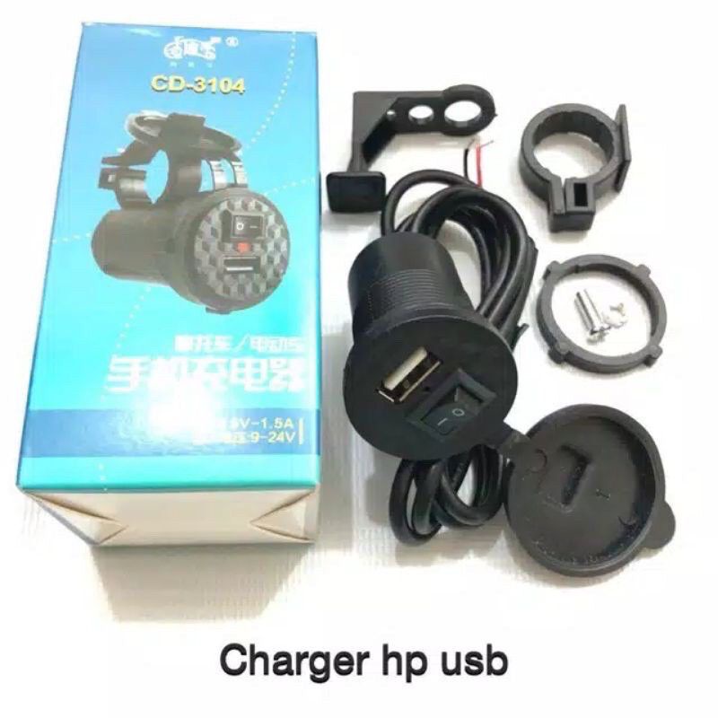 Charger Motor Usb Body &amp; Stang Universal Semua Motor