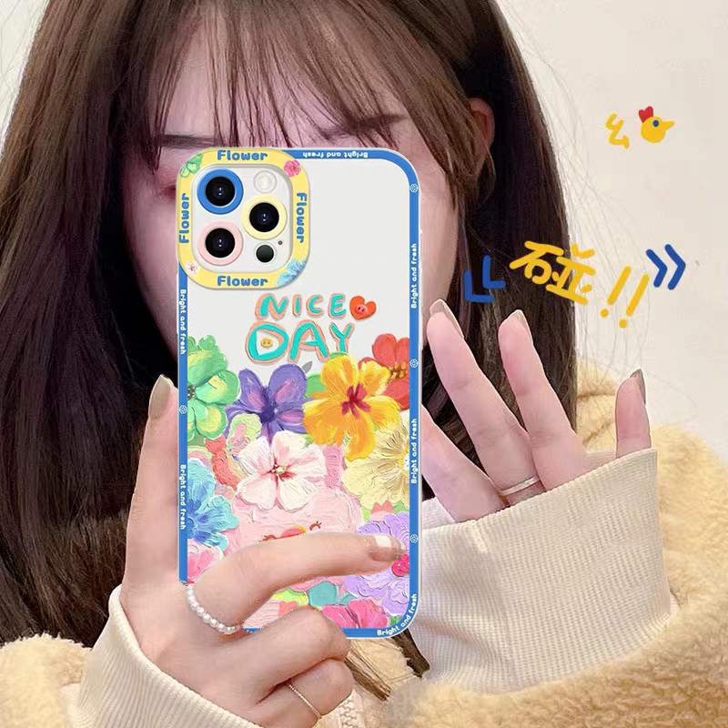 Soft Case Silikon TPU Transparan Desain Lukisan Untuk Iphone 12 13 SE 6 6S 7 8 Plus X XS XR 11 Pro Max