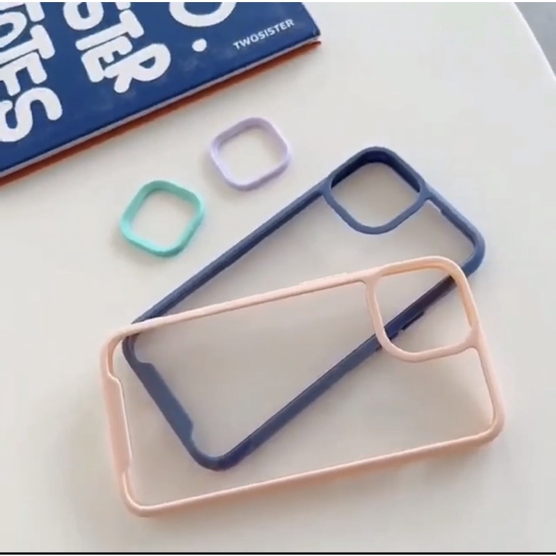 Softcase pure color simple 3 in 1  Shockproof Bisa Dilepas , Softcase candy twotone series IPHONE XR, 11, 11 Promax, 13 pro, iphone 13 promax, iphone 13, 12 pro