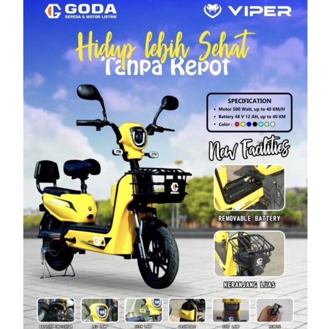 Sepeda Listrik Goda 141 Ebike Selis Sepeda Anak Sepeda Viral