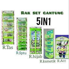 PROMO MURAH PAKET 5IN1 RAK GANTUNG MOTIF FULL RESLETING KUALITAS TERBAIK DAN TERMURAH