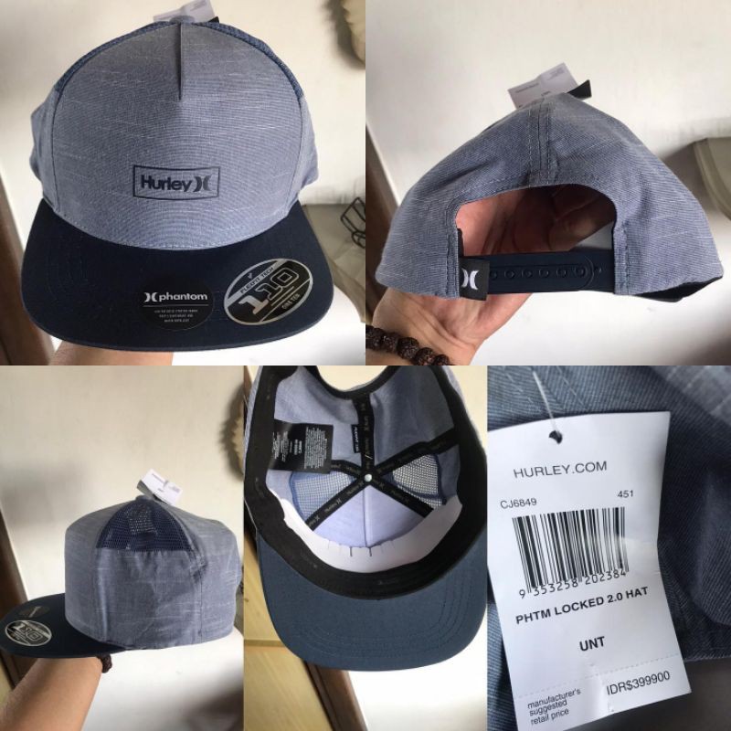 Topi Hurley Phantom Locked 2.0 Grey Snapback
