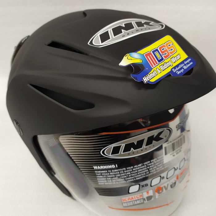 Helm INK CX 22 CX22 Solid Polos Black Matt | Halfface | Original-3