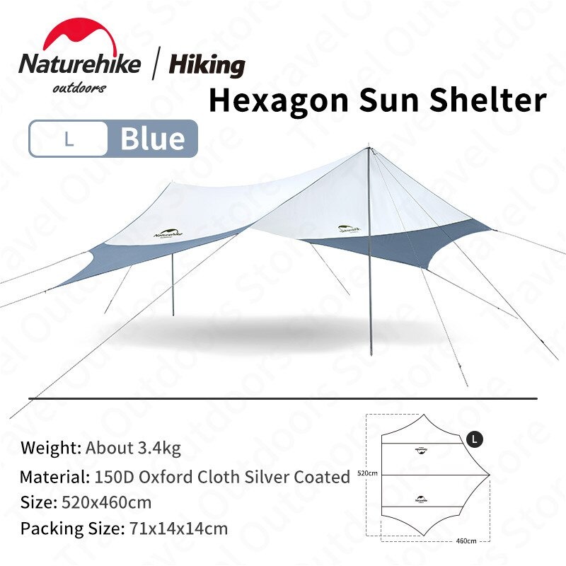 FLYSHEET HEXAGON NATUREHIKE NH16T013-S (SIZE L)