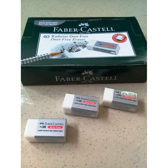

PENGHAPUS FABER CASTELL 1761 PUTIH PER PCS| DUST FREE ERASER
