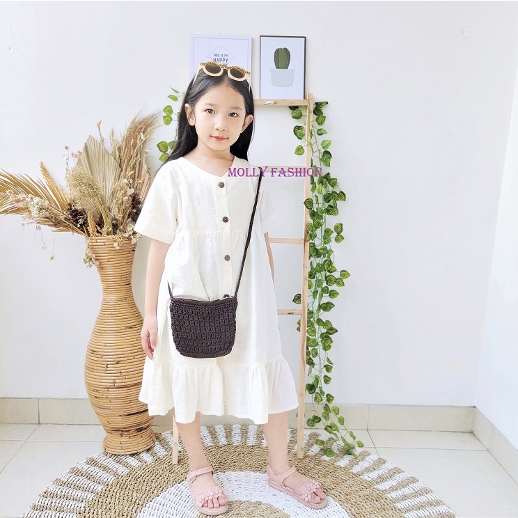 DRESS IYONA/DRESS LINEN ANAK/DRESS ANAK