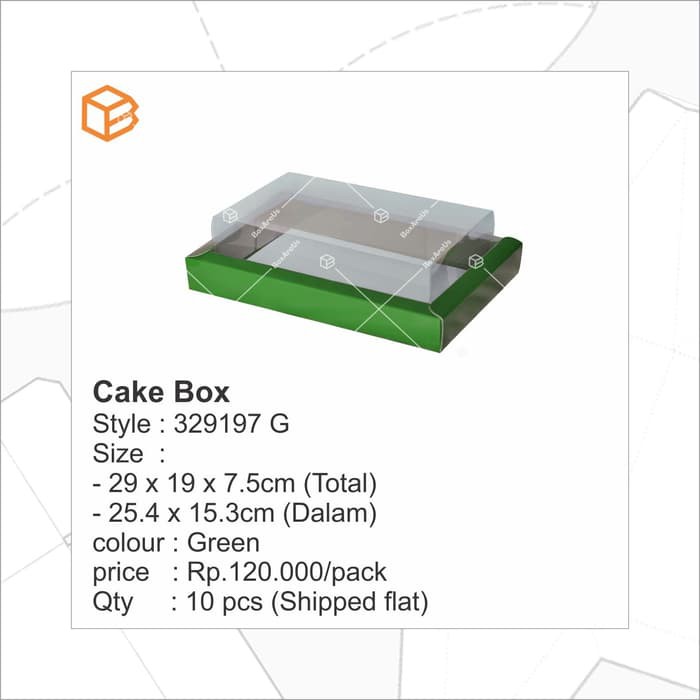 

Jual TC - 329197 GREEN | box toples. box kue. packaging. kotak kue. terbaik