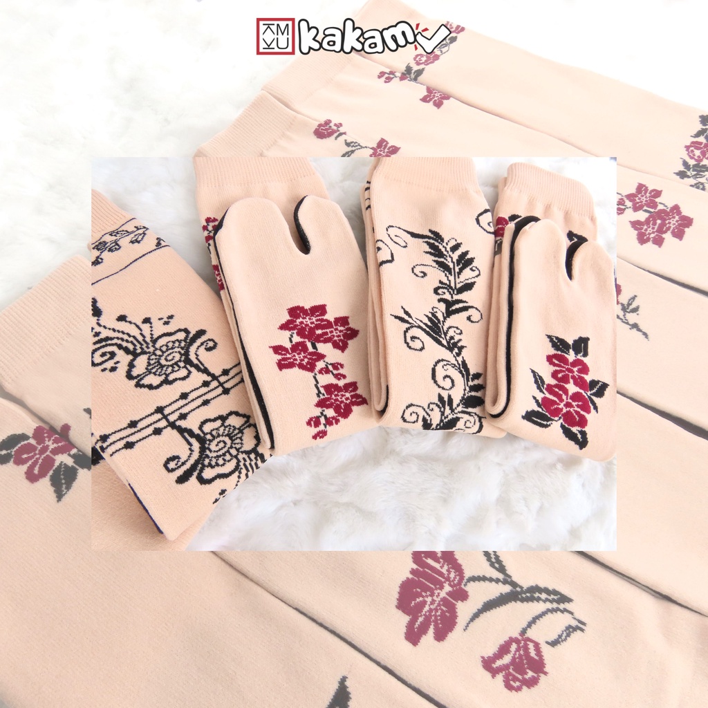 Kakamu Paket Kaos Kaki Motif Bunga Ukuran M (Sebetis) MIX 12