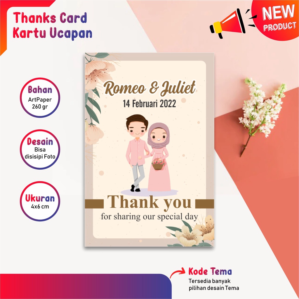 

TCW 5 ~ Wedding Card / Kartu ucapan pernikahan kartu souvenir Thanks Card wedding card Label Produk Label Kemasan hangtag kartu ucapan rustic / gift card wedding / kartu penukaran souvenir pernikahan