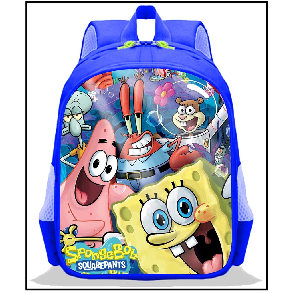 Tas anak sekolah ransel punggung selempang bahu karakter Spongebob