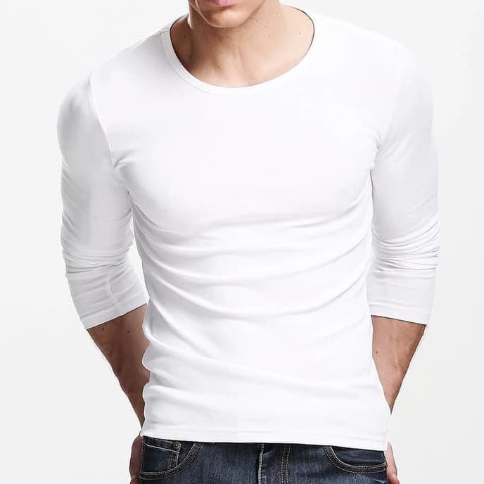  Kaos  polos lengan panjang cowok import  impor tshirt 