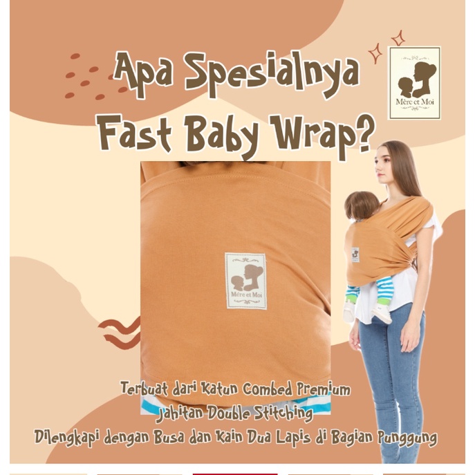 MERE ET MOI FAST BABY WRAP | Geos | Gendongan Kaos Bayi [LIMITED EDITION]