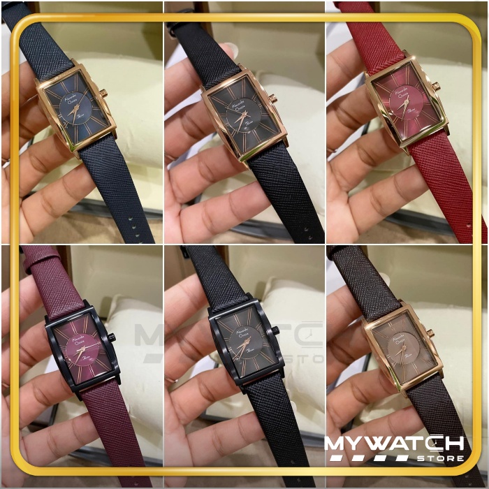 Jam Tangan Alexandre Christie Wanita Original AC 2986 Kotak Alexander Christy Kulit Emboss Analog Ga