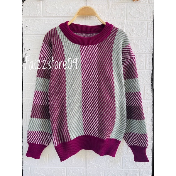 CORA KNITS SWEATER RAJUT OVERSIZE PREMIUM