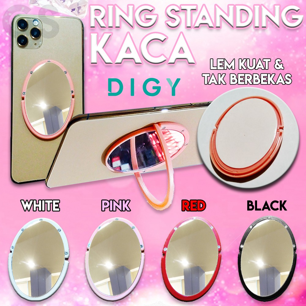 Ring standing holder  kaca/ mirror Phone Stand/ Stand HP