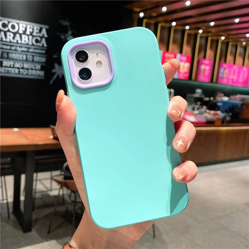 3 In 1 Soft Case Silikon Warna Permen Untuk Iphone 13 12 11 Pro Max X Xs Max