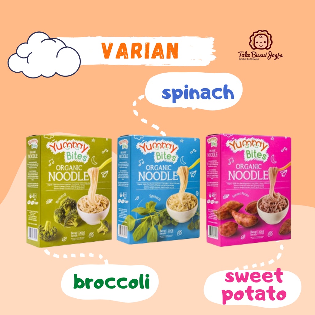 Yummy Bites Noodle Mie Bayi Organik Mpasi Organic Mi