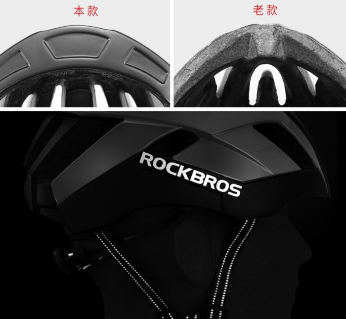 Helm Sepeda ROCKBROS TT-30 Bike EPS Reflective Helmet 3 in 1 Bahan Premium