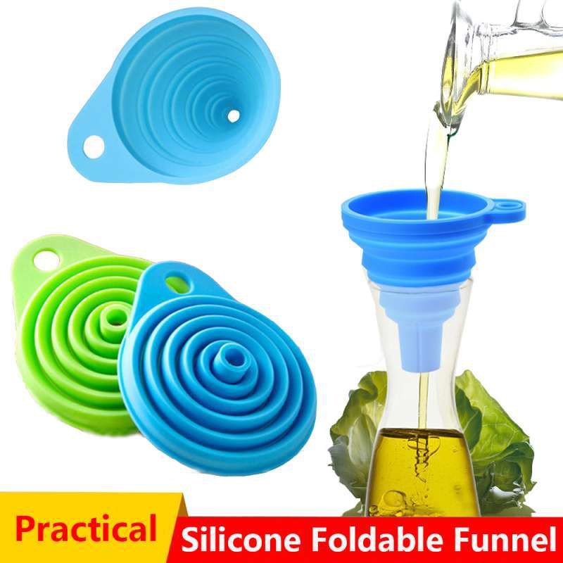 Corong Air Minyak Lipat Silicone