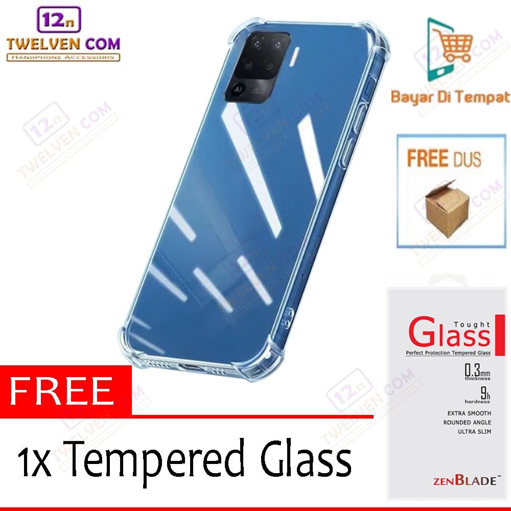 Case Anti Shock Anti Crack Softcase Reno 5F / Oppo A94 / F19 Pro + Free Tempered Glass