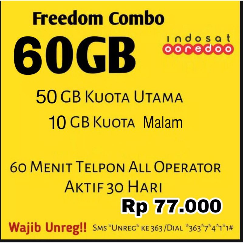 Freedom Indosat 60 GB