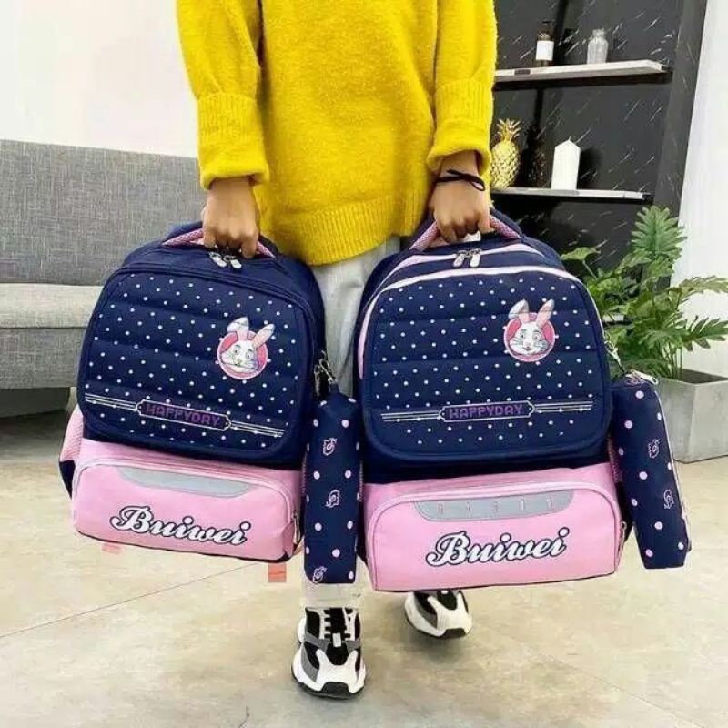 Tas Sekolah Ransel Backpack Cowok Cewek SMP SMA SD SMU Murah Kent Kent kanvas Murmer