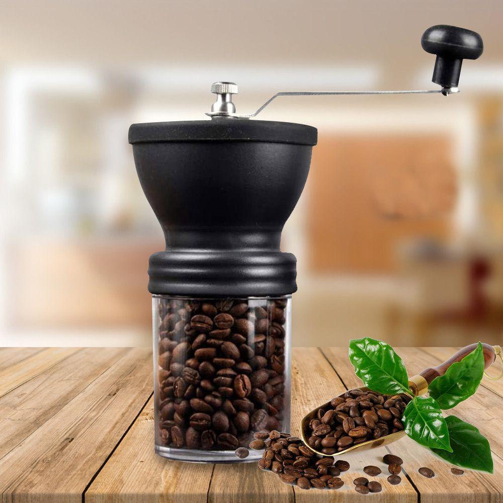 Solighter Penggiling Kopi Manual Alat Dapur Espresso Burr Grinders Adjustable Knob Setting