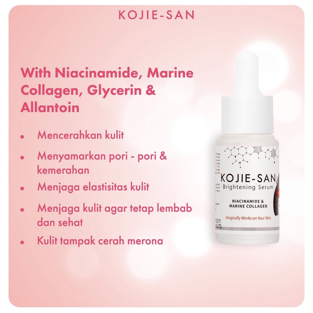 Kojie-San Serum Wajah 25ML Brightening Serum Whitening Serum Acne Serum BPOM