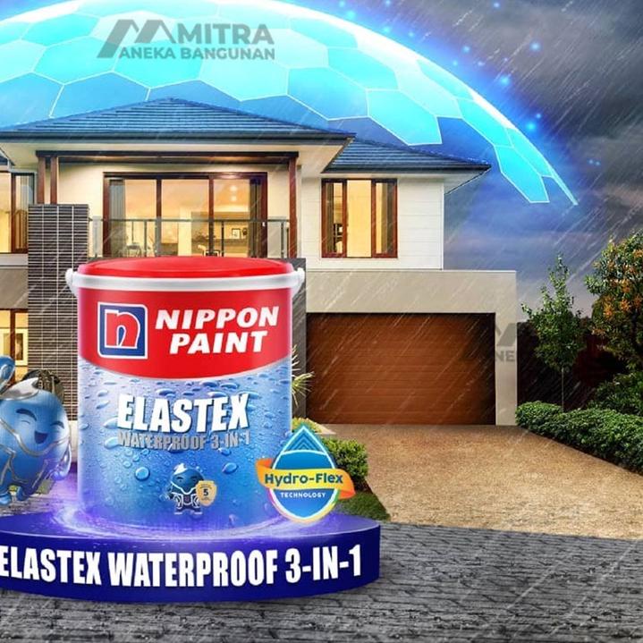 ➶ CAT WATERPROOF ELASTEX NIPPON PAINT 1 KG / CAT PELAPIS ANTI BOCOR / CAT DINDING ANTI R / EKSTERIOR