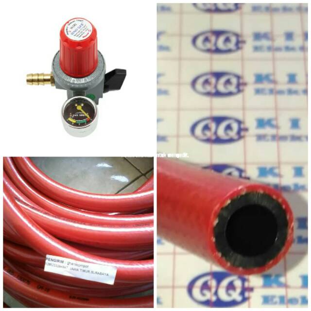 Regulator high pressure Winn gas Meter dan Selang Lpg High pressure Kompor jos