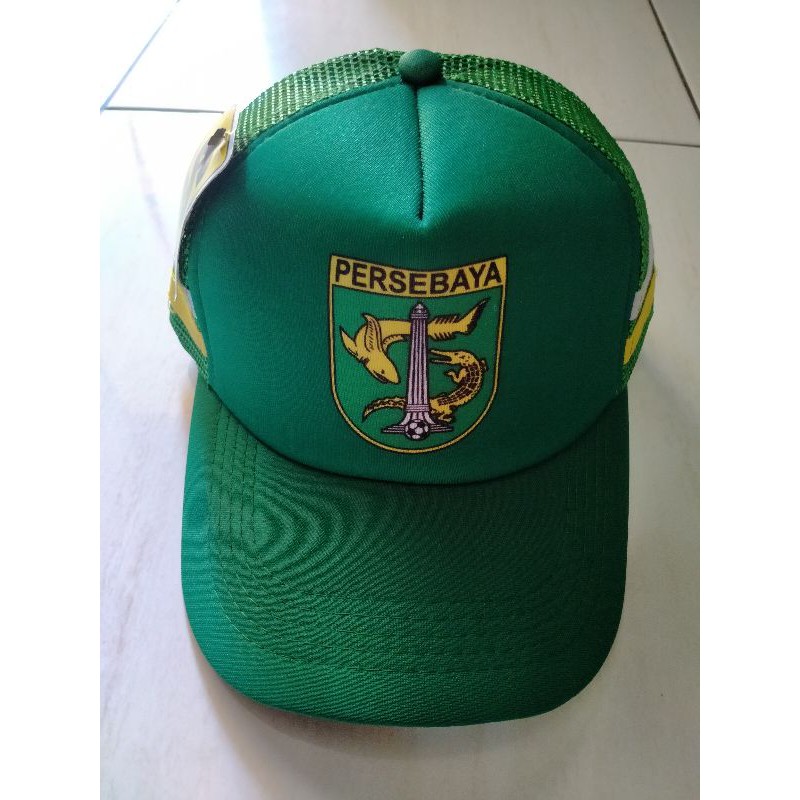 TOPI LOGO PERSEBAYA SURABAYA HIJAU NET JARING