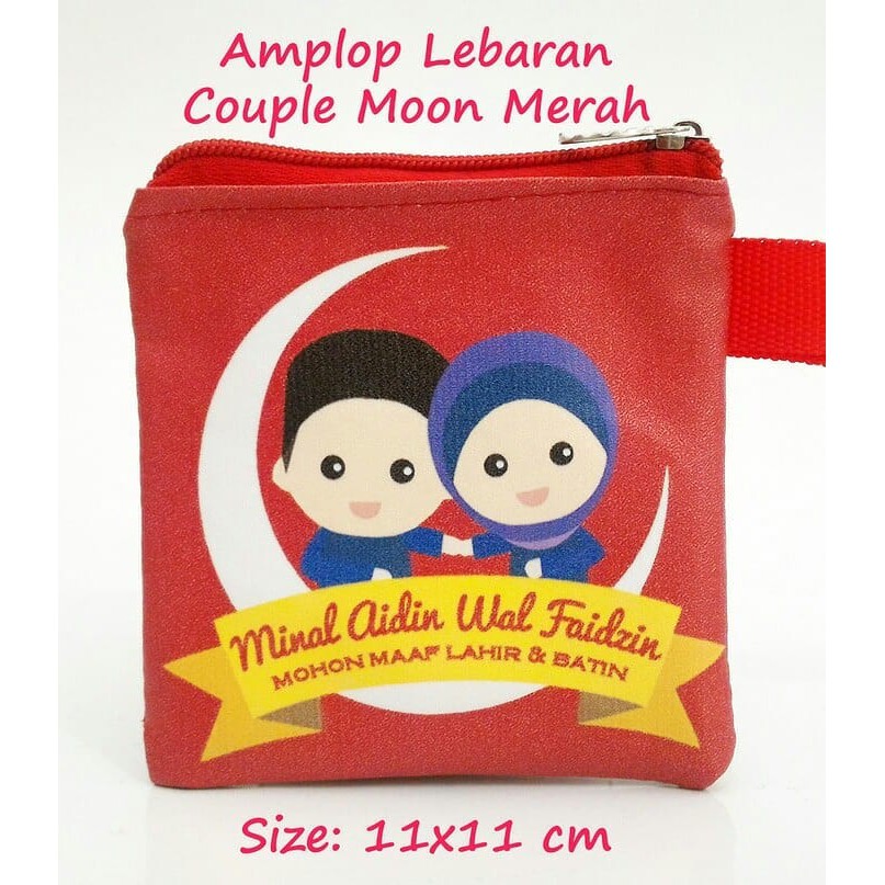 

R2 Dompet THR Lebaran Amplop THR Lebaran Couple Moon Merah Bata