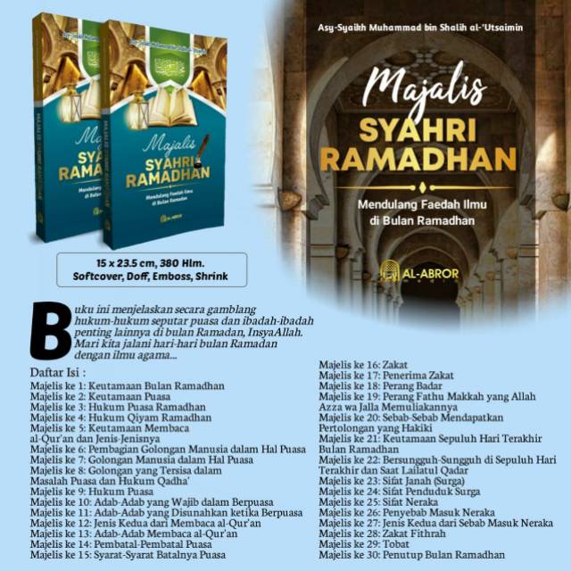 Jual Majalis Syahri Ramadhan, Mendulang Faedah ilmu di bulan ramadhan