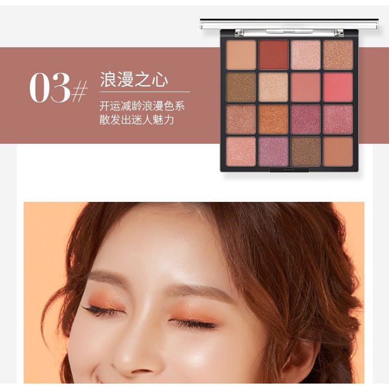 HK5015-LAMEILA (16) Colors Glitter Matte Eyeshadow Palette