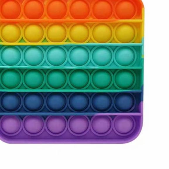 ✬ push bubble pop it fidget mainan trend silicon pincet sensory rainbow - kecil 11cm ←