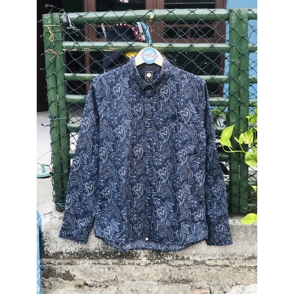 KEMEJA PRETTY GREEN PAISLEY NAVY