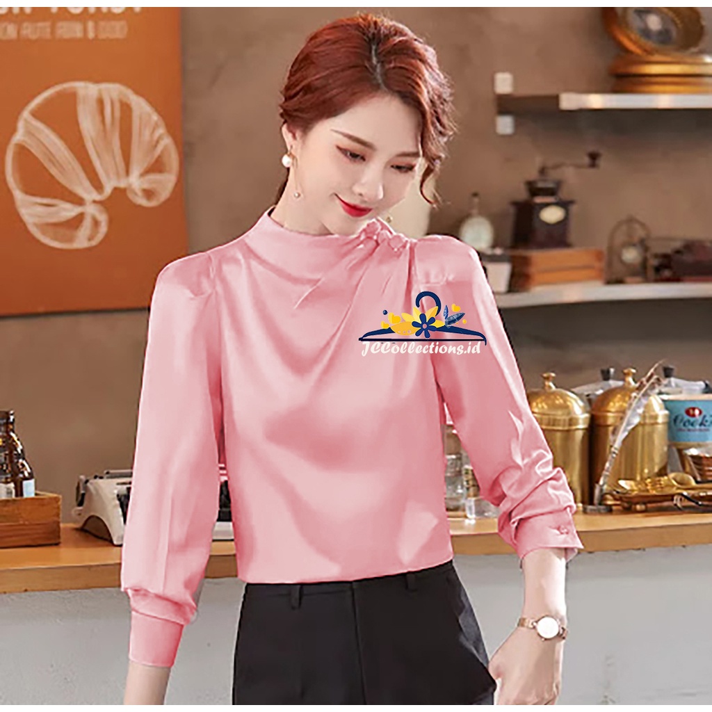 Blus Wanita Velvet Gaya Korea Lengan Panjang Murah Terbaru Treissha - JCCollections