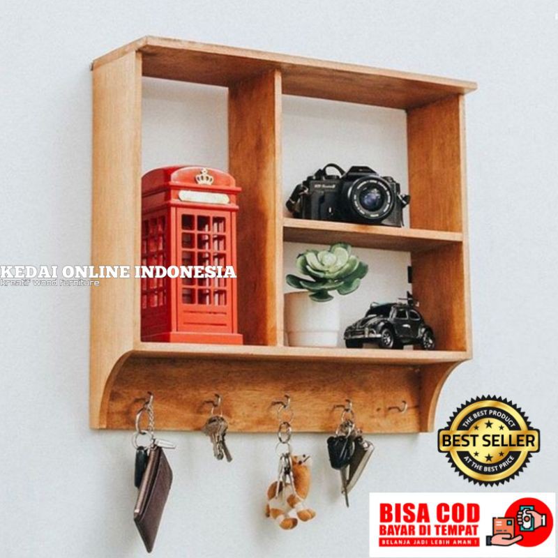 RAK DINDING MINIMALIS SUSUN Serbaguna Sudut Tempel Gantung Pojok Susun Serbaguna Kayu Dekorasi Bunga