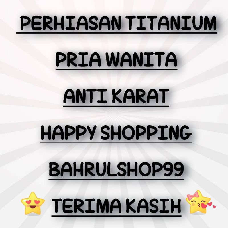 KALUNG RANTAI TITANIUM 45 CM 50CM 60CM FASHION PRIA WANITA  BAGUS MURAH