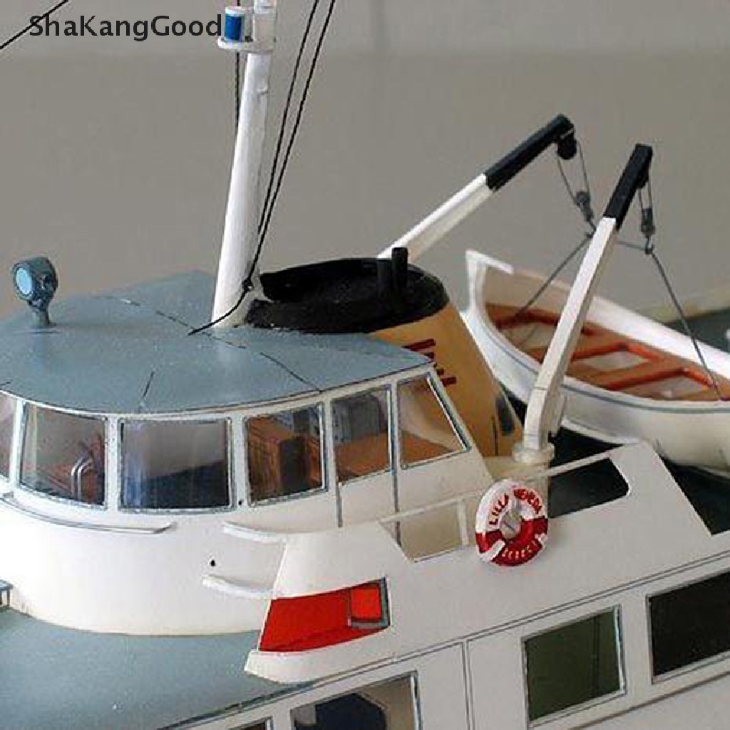 Skid Set Mainan Rakitan Kartu Kertas Model Kapal Ferry 3D DIY Skala 1: 100