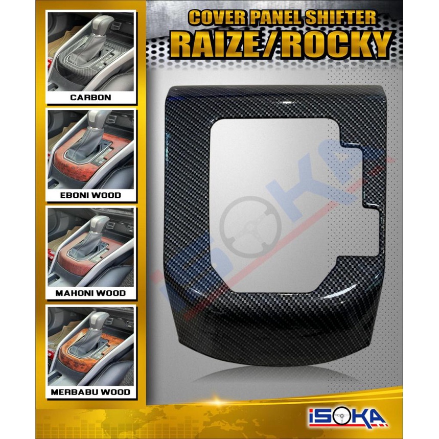 Panel Shifter Persneling Mobil Rocky Raize Hitam/ Carbon