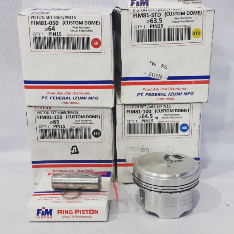 piston/seker kit FIM cb gl mp tiger custome dome