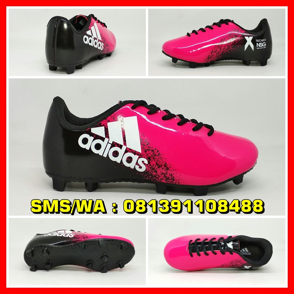Sepatu Sepak Bola Anak Adidas X Techfit Hitam Pink Baby 28-32 Terbaru 2018