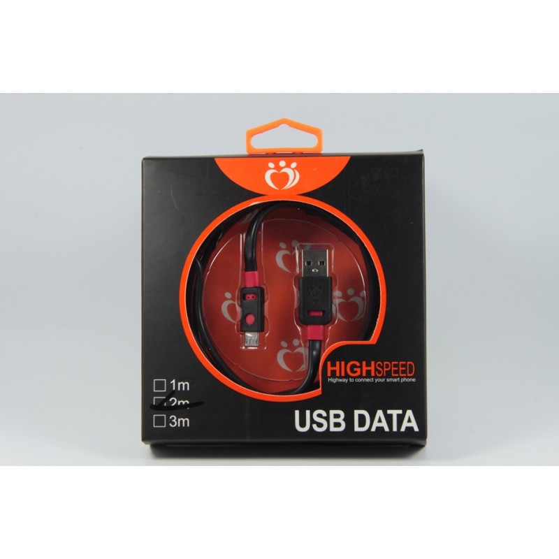 Kabel Data USB Micro 2 Meter High Speed For Android New Original - Hitam