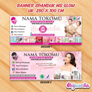 Jual Banner Spanduk Msglow Uk 250 X 100 Cm Custom 