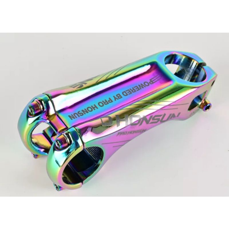 Honsun Pro Stem 31.8 mm 7 CM 17 Derajat Stem Handlebar Sepeda Rainbow